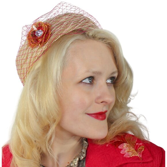 60's Vintage Embroidered Coat and Hat - Hot Pink Mod Fancy Coat - Picture 7 of 12